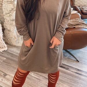 Mocha Ultra Soft Terry Dress 2xl